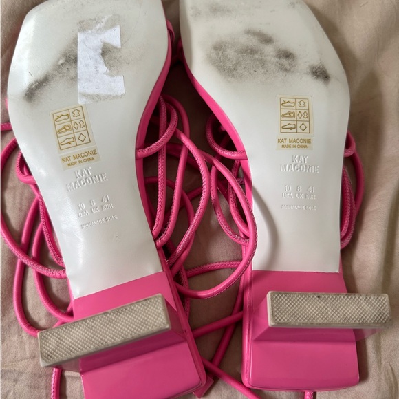 Elegant Pink Lace-Up Sandals - Picture 5 of 6